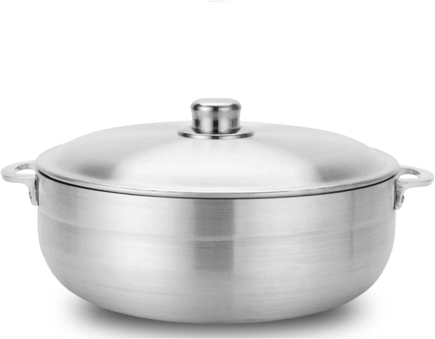 13-Quart Silver Aluminum Non-Stick Caldero Pot with Lid