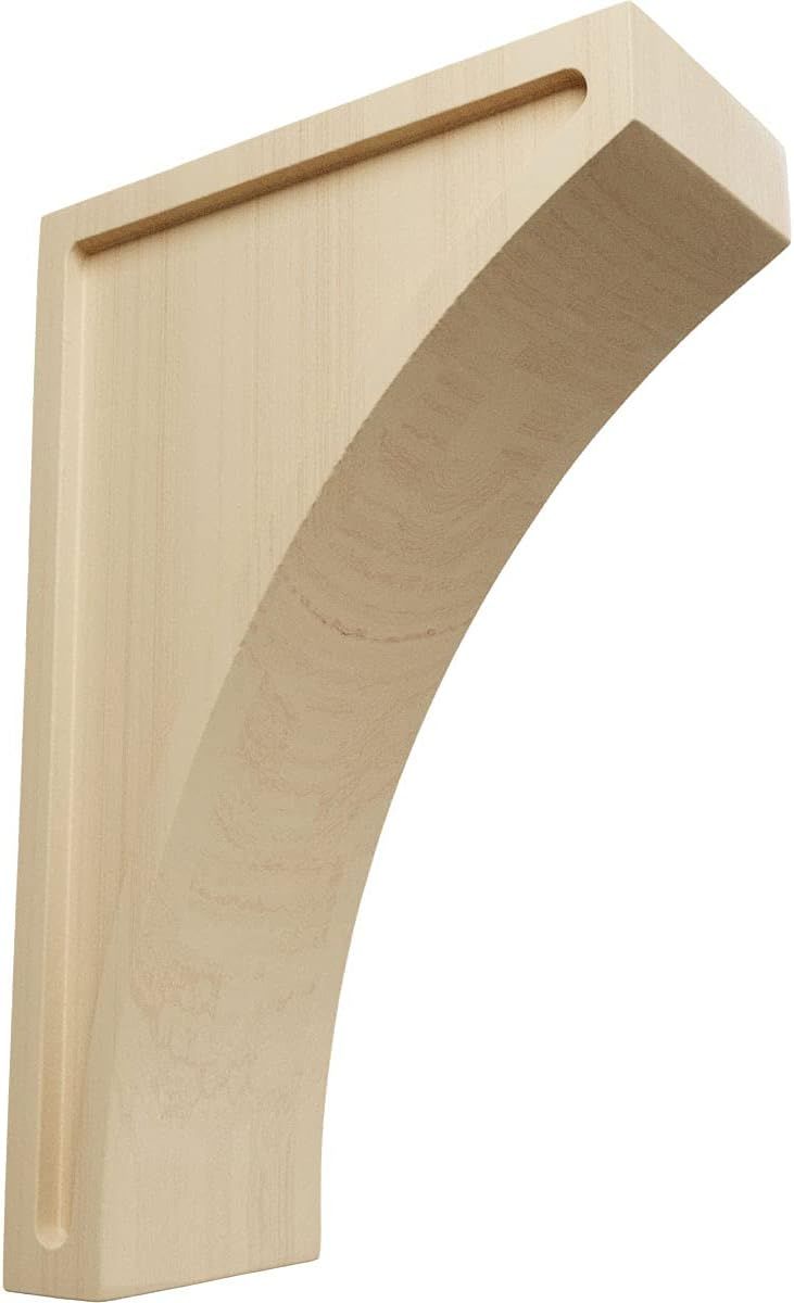 Large Natural Rubberwood Lawson Corbel, 10" Height