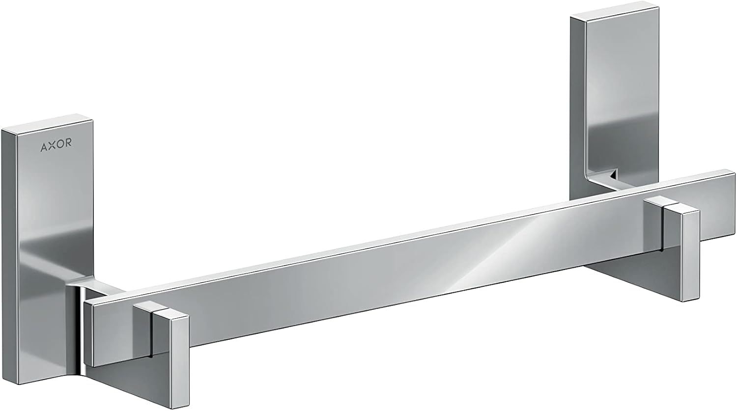 Universal Chrome Rectangular Wall Towel Bar, 12"