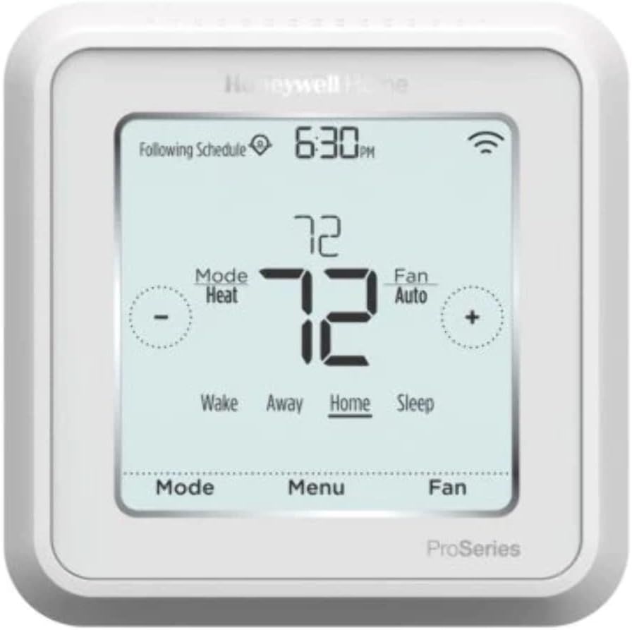 Honeywell White Digital Heat Pump Thermostat with Alexa and Siri