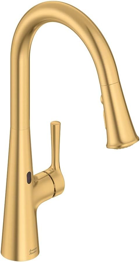 Brushed Gold Touchless Pull-Down Kitchen Faucet with Spray