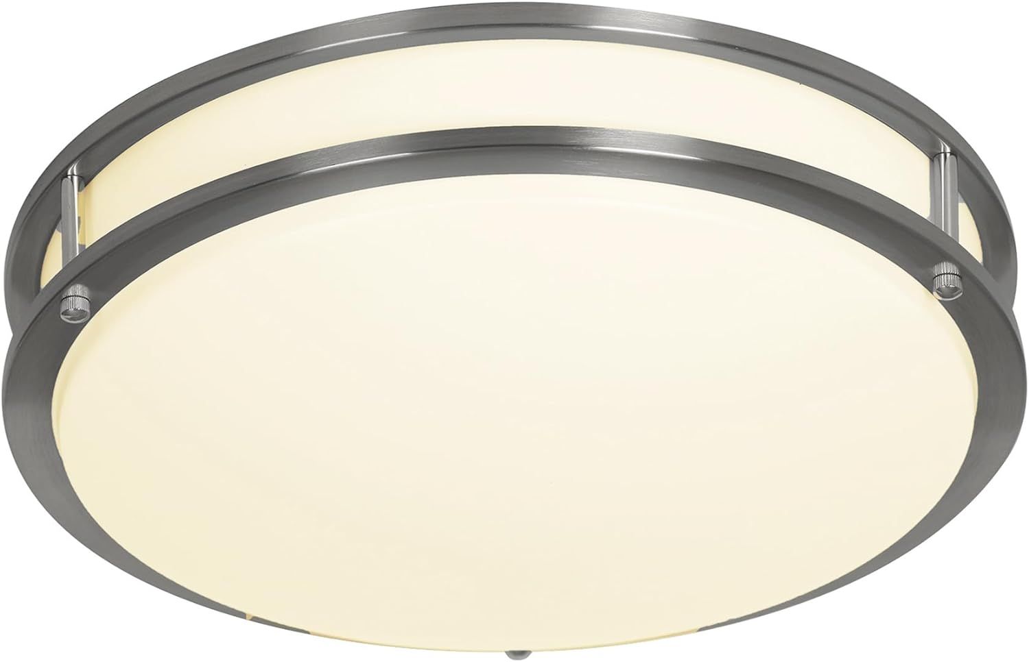 14" Brushed Nickel LED Energy Star Drum Flush Mount Light