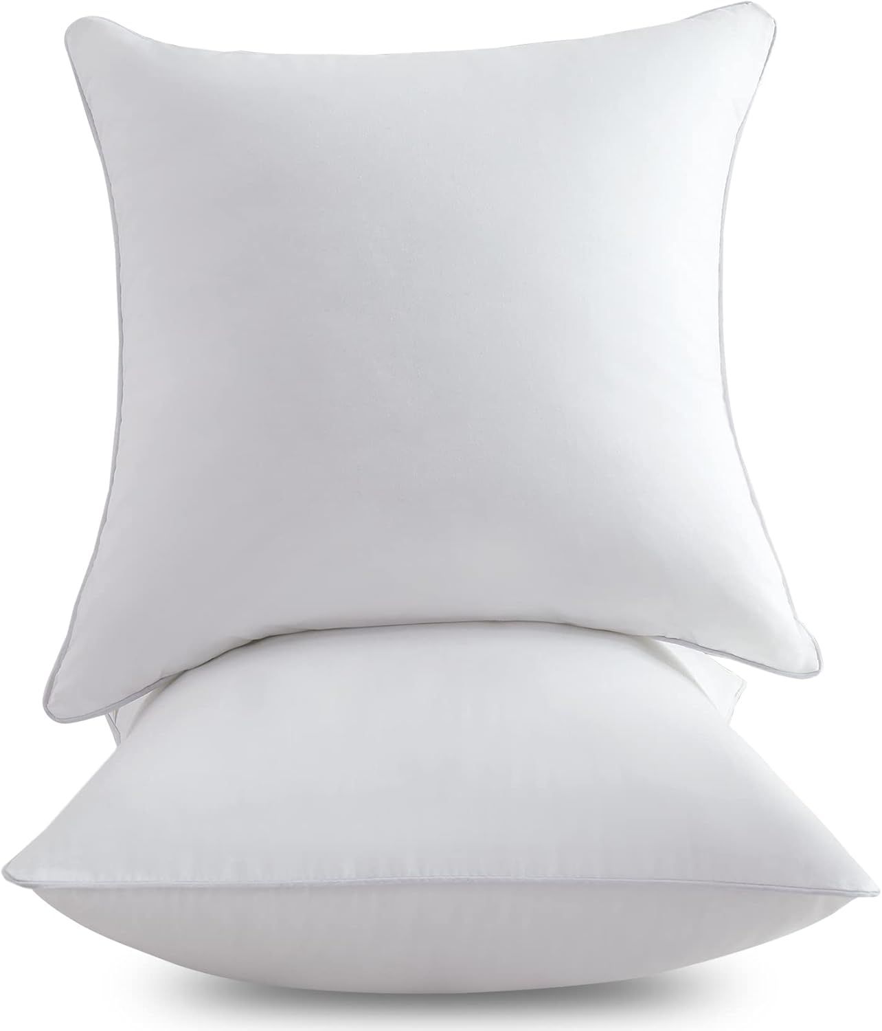 White 16 x 16 Cotton Throw Pillow Inserts with Hypoallergenic Fiber