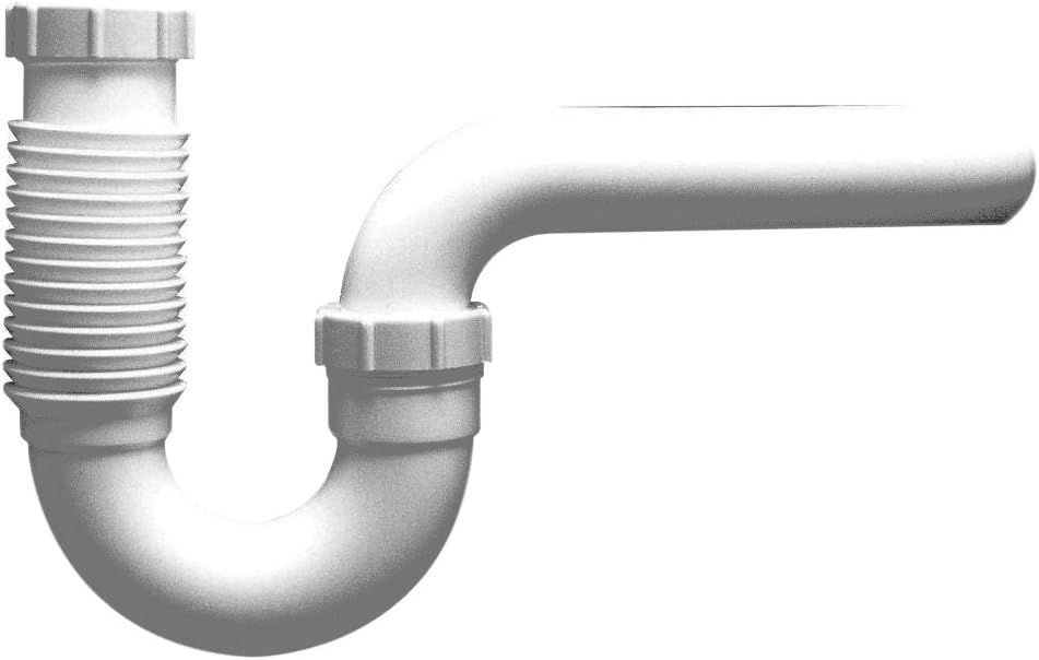 White Expandable and Flexible Universal P-Trap