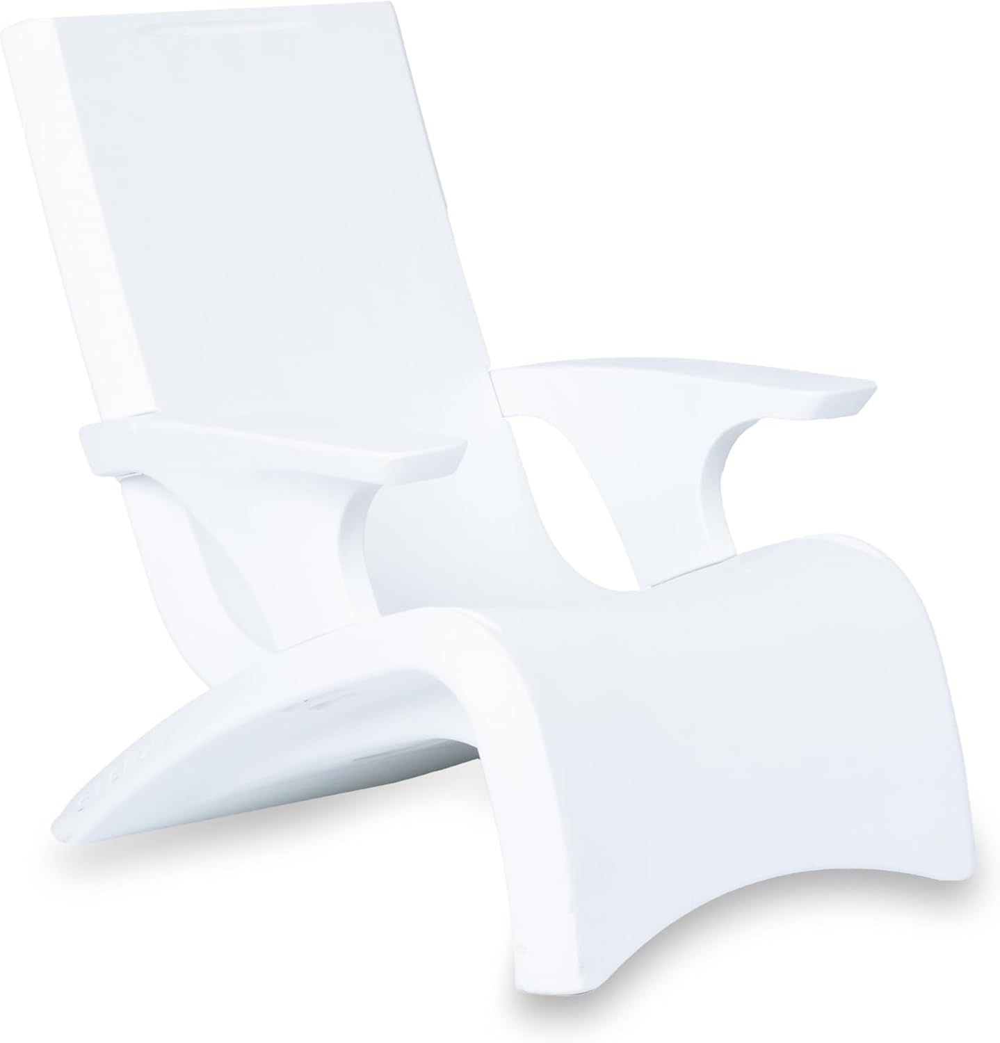 White Plastic Modern Adirondack Chaise Lounge Chair