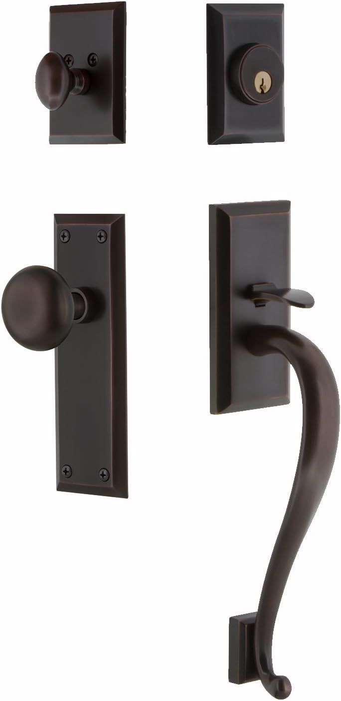 Timeless Bronze Universal Entry Door Handle Set