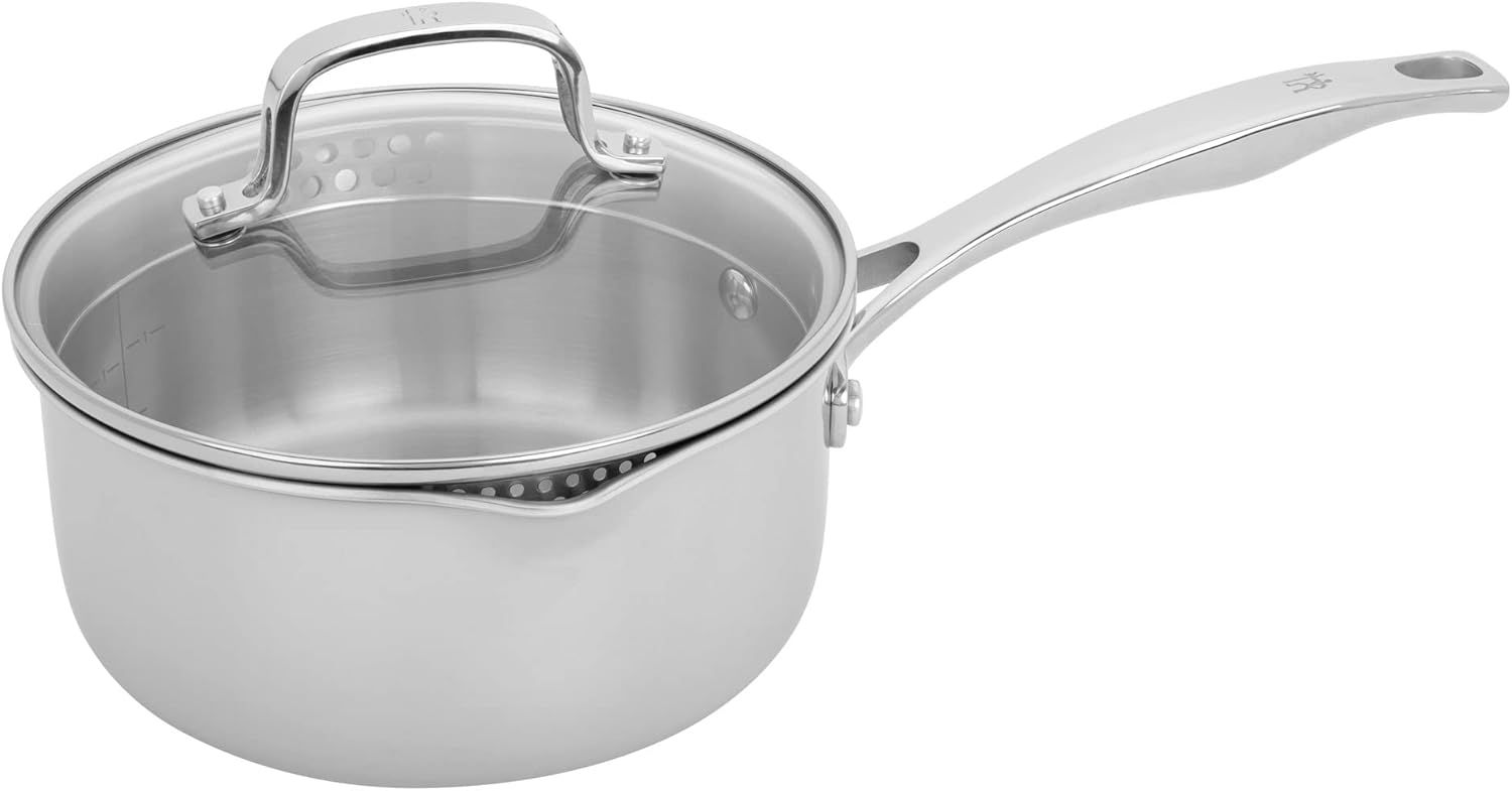 Stainless Steel 2-Quart Non-Stick Saucier with Pour Spout