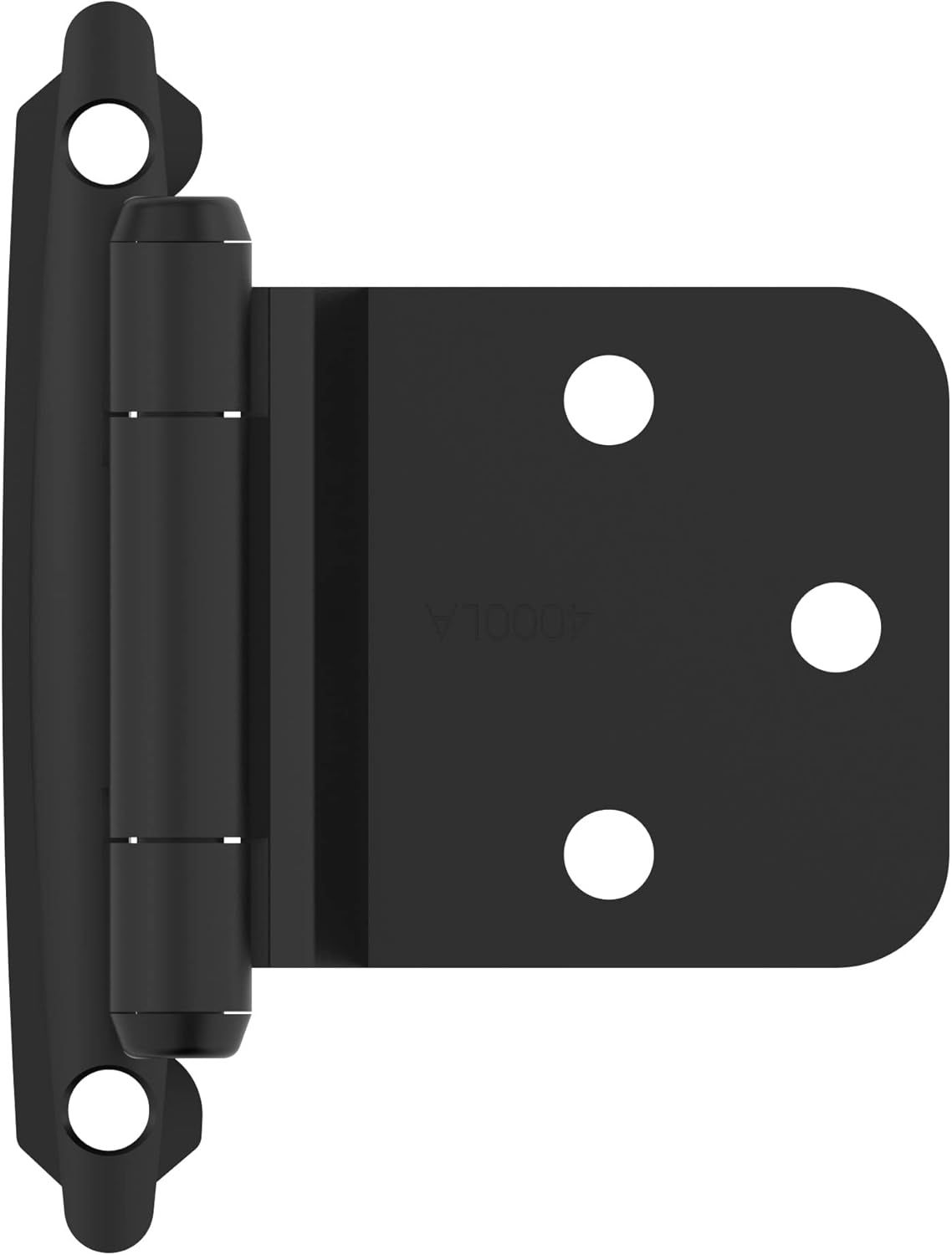 Amerock BPR7630FB | Reverse Bevel Face Frame Cabinet Hinge | Variable Overlay Self Closing Face Mount | Matte Black | Kitchen Cabinet Door Hinge | 1 Pair/2 Pack | Functional Hardware