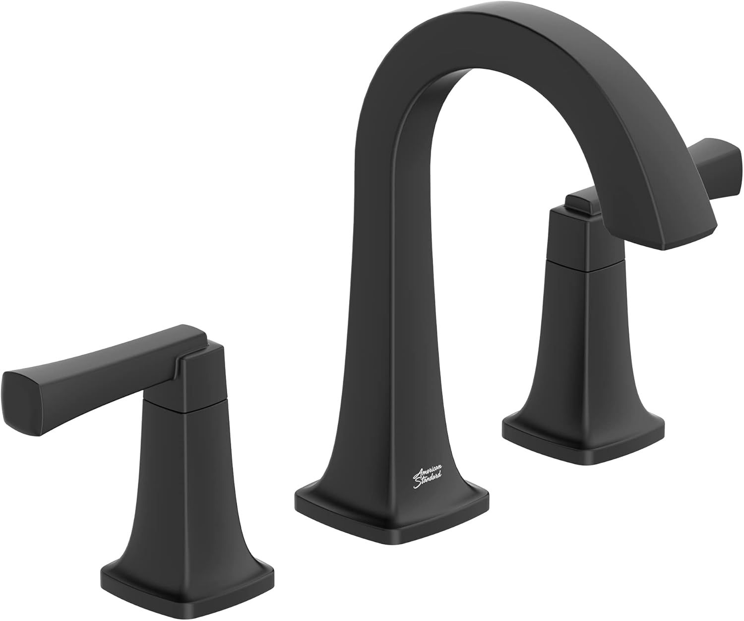 Matte Black Brass Widespread 2-Handle Bathroom Faucet