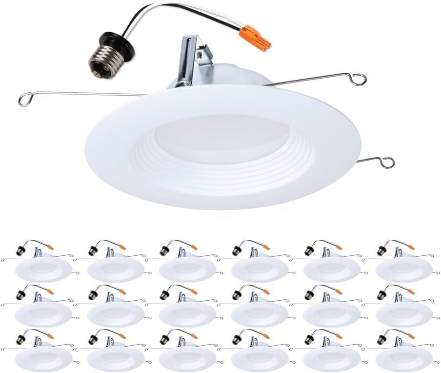 White Aluminum 5/6 Inch LED Recessed Lighting Pack