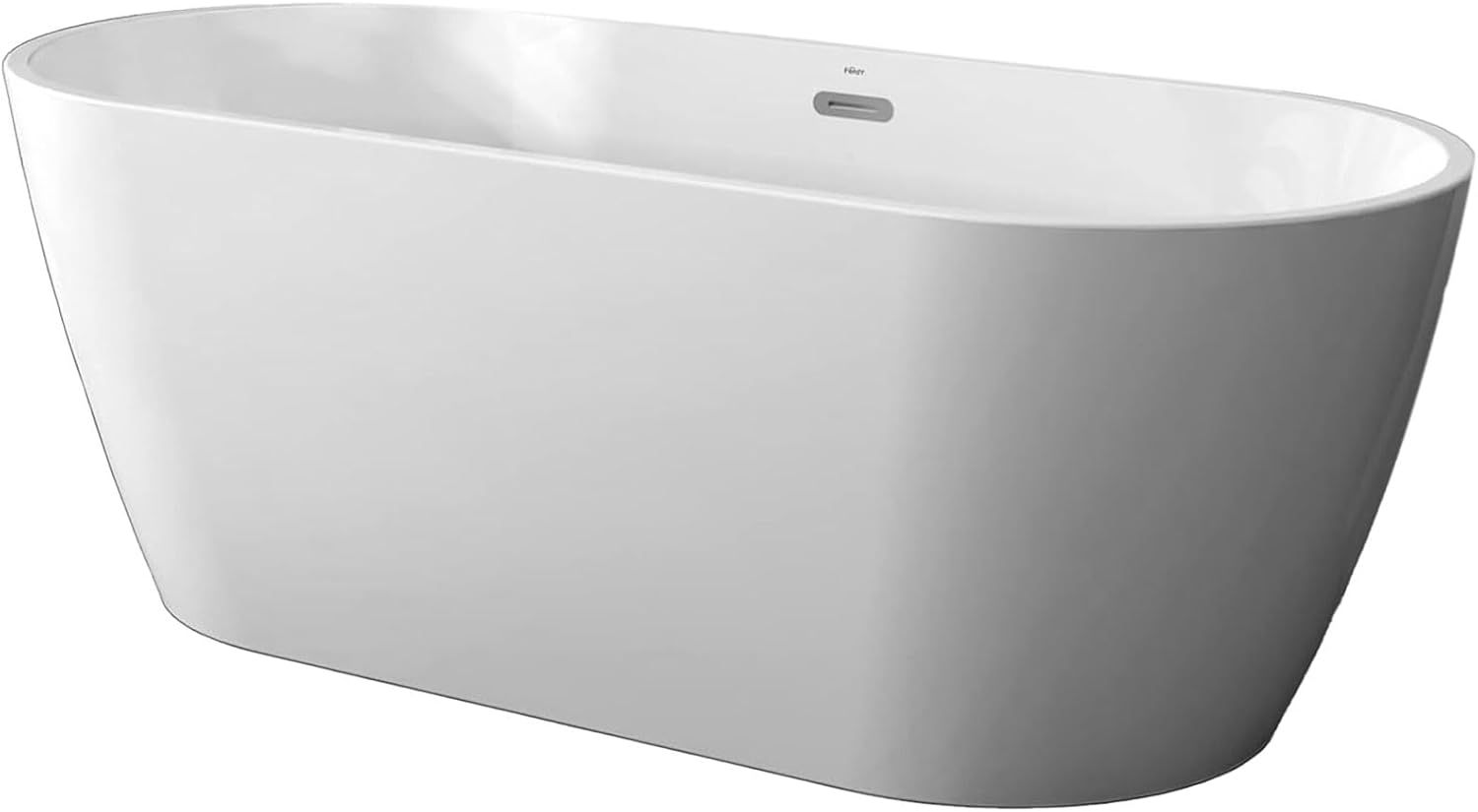 Bali 67" Glossy White Acrylic Freestanding Bathtub