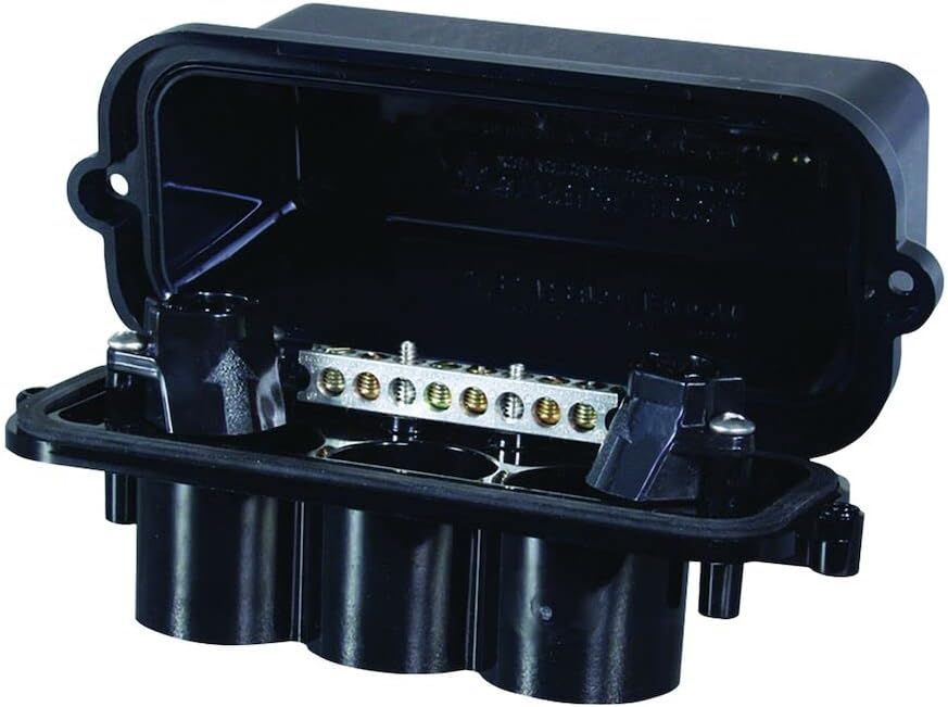 Compact Black Polymeric Pool/Spa Junction Box