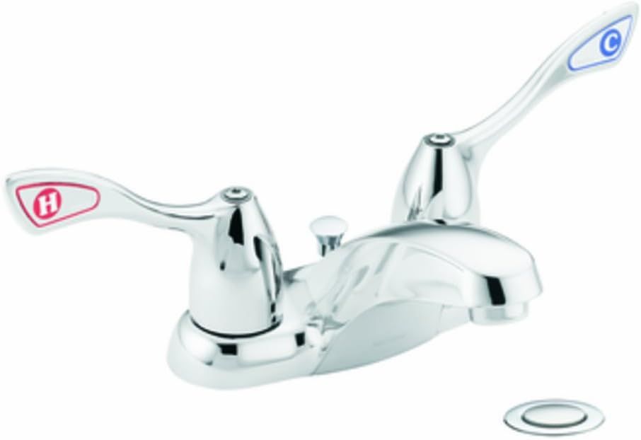 Chrome 4-Inch Centerset Two-Handle Lavatory Faucet