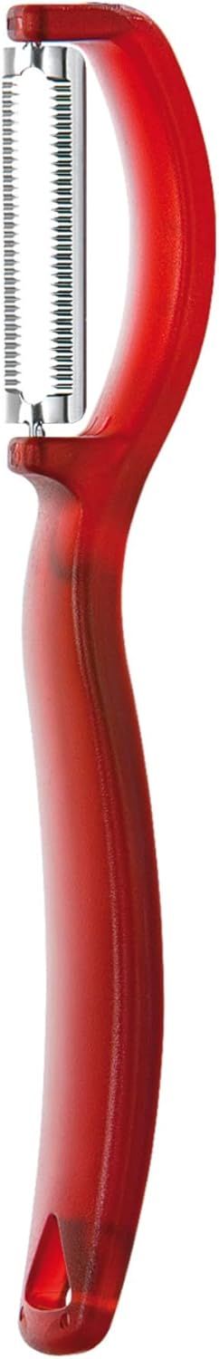 Red Plastic Handle Stainless Steel Serrated Tomato Peeler