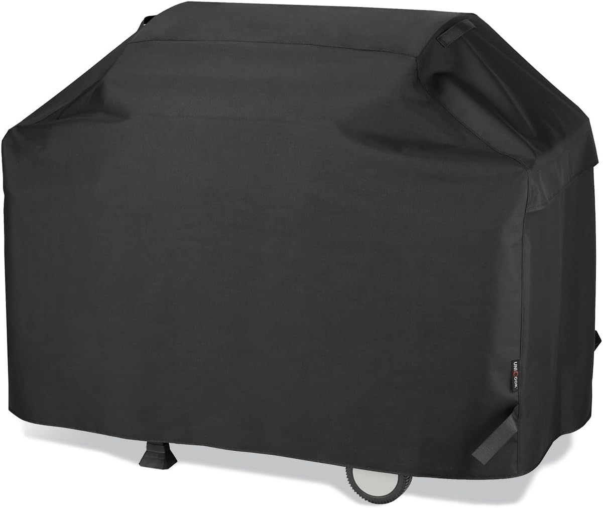 Heavy Duty Black Waterproof 65-inch BBQ Grill Cover