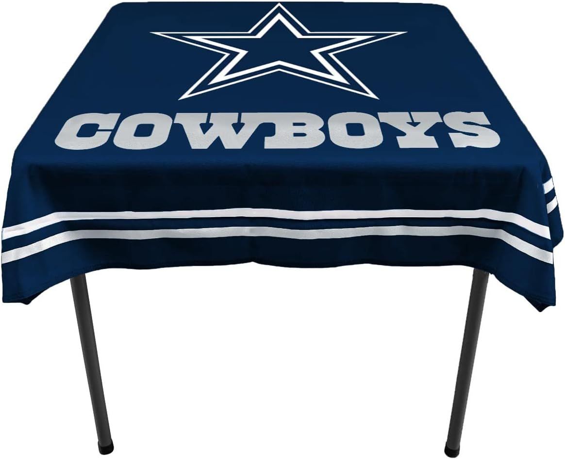 Dallas Cowboys Navy Blue Polyester Square Tablecloth