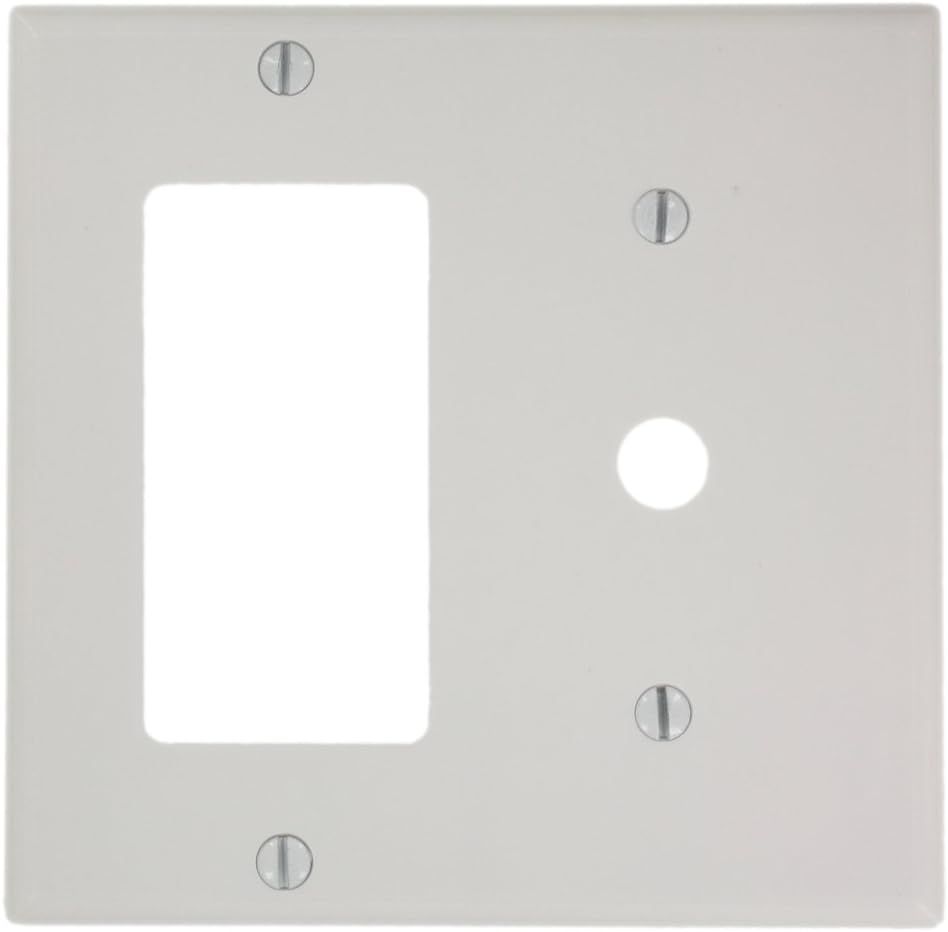 White 2-Gang Switch and Telephone Wall Plate