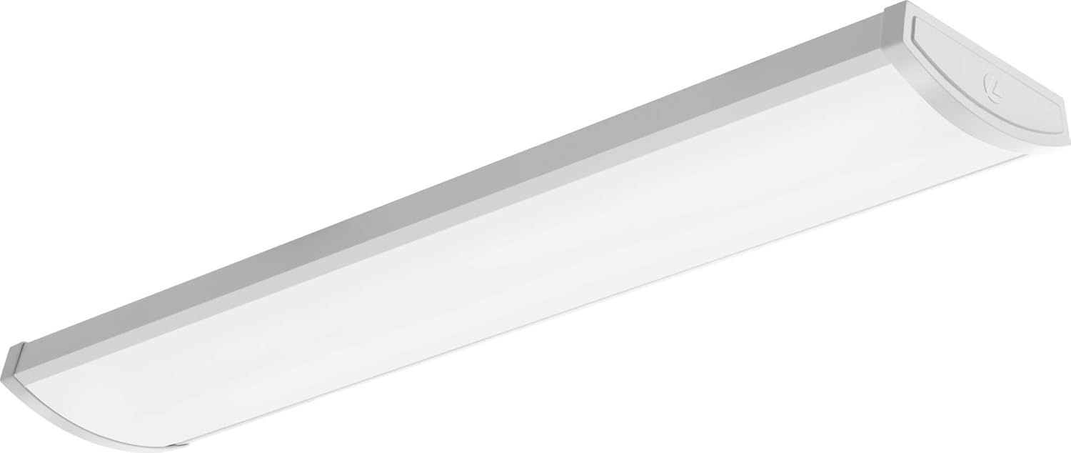 White 4-Foot Steel LED Wraparound Light with Dimming