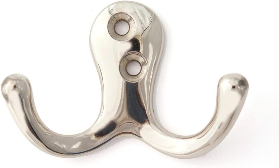 Polished Nickel Double Robe Hook 2-3/4"