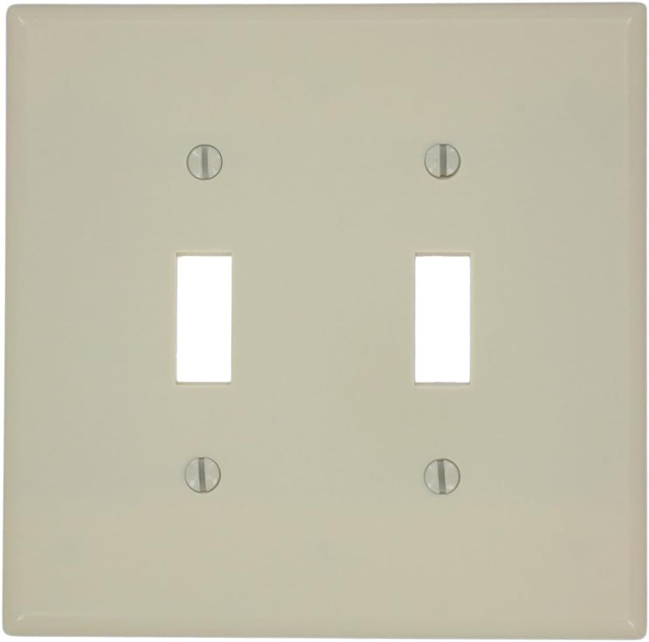 Ivory Midway 2-Gang Toggle Device Wall Plate