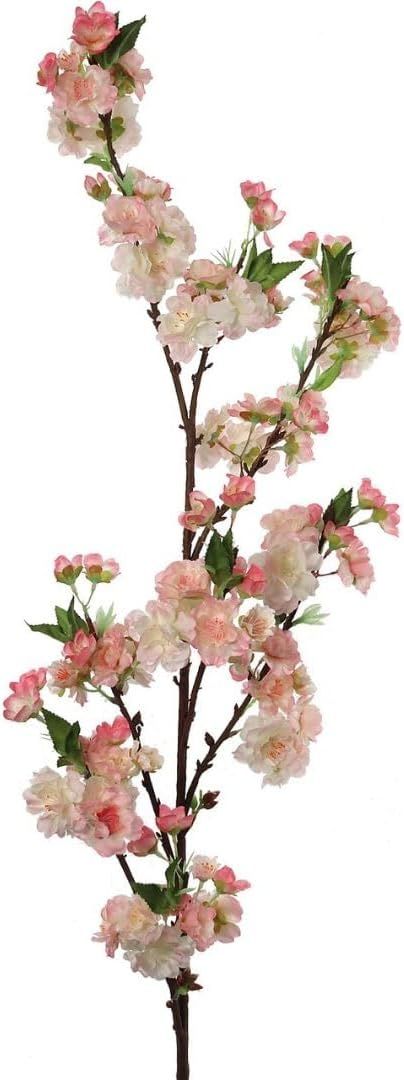 45-Inch Pink Silk Cherry Blossom Spray with Realistic Flowers