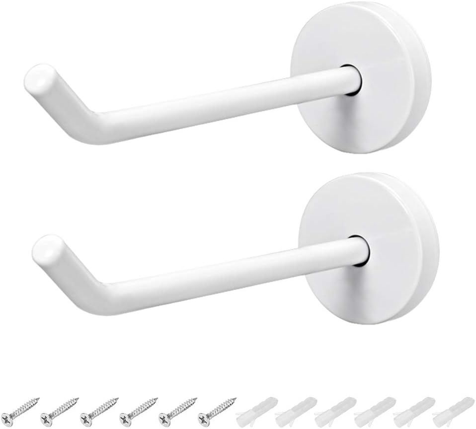 Polished Stainless Steel Wall Mounted White Hooks Set