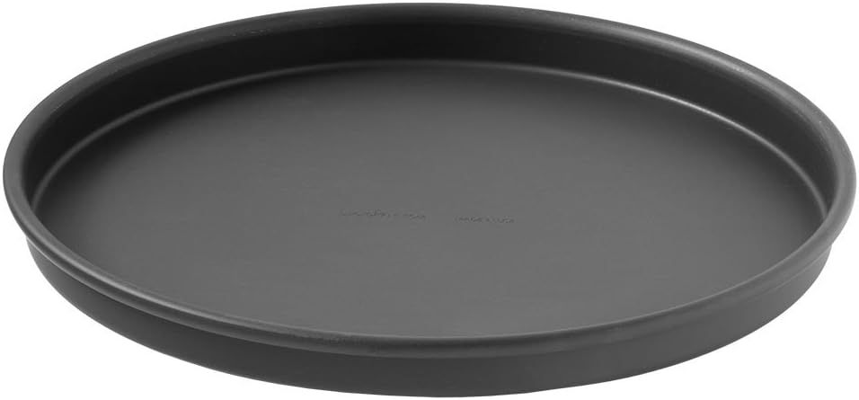 16-Inch Black Aluminum Round Pre-Seasoned Pizza Pan