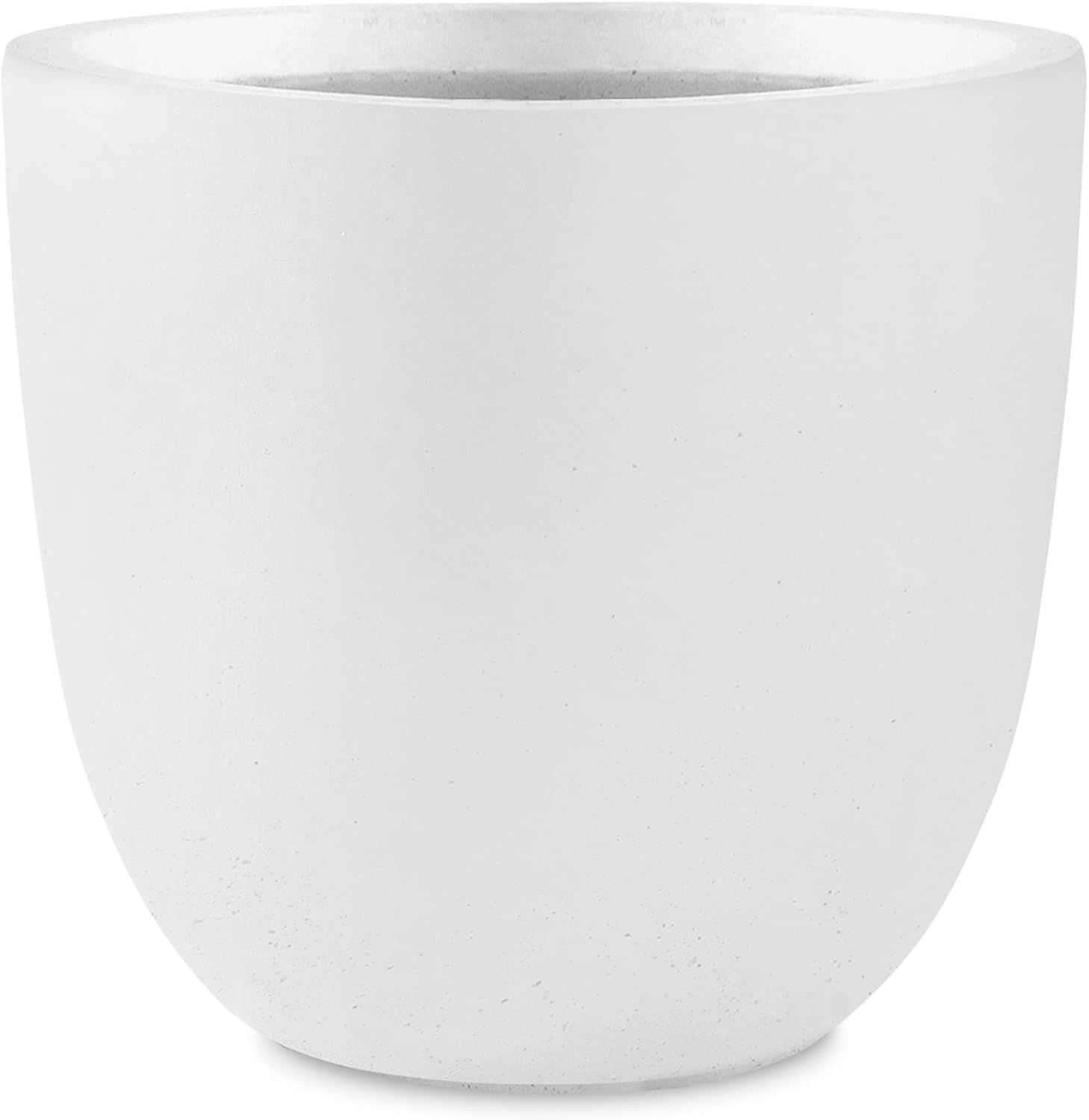 Eco-Friendly Large Pure White Round Concrete Planter with Drainage