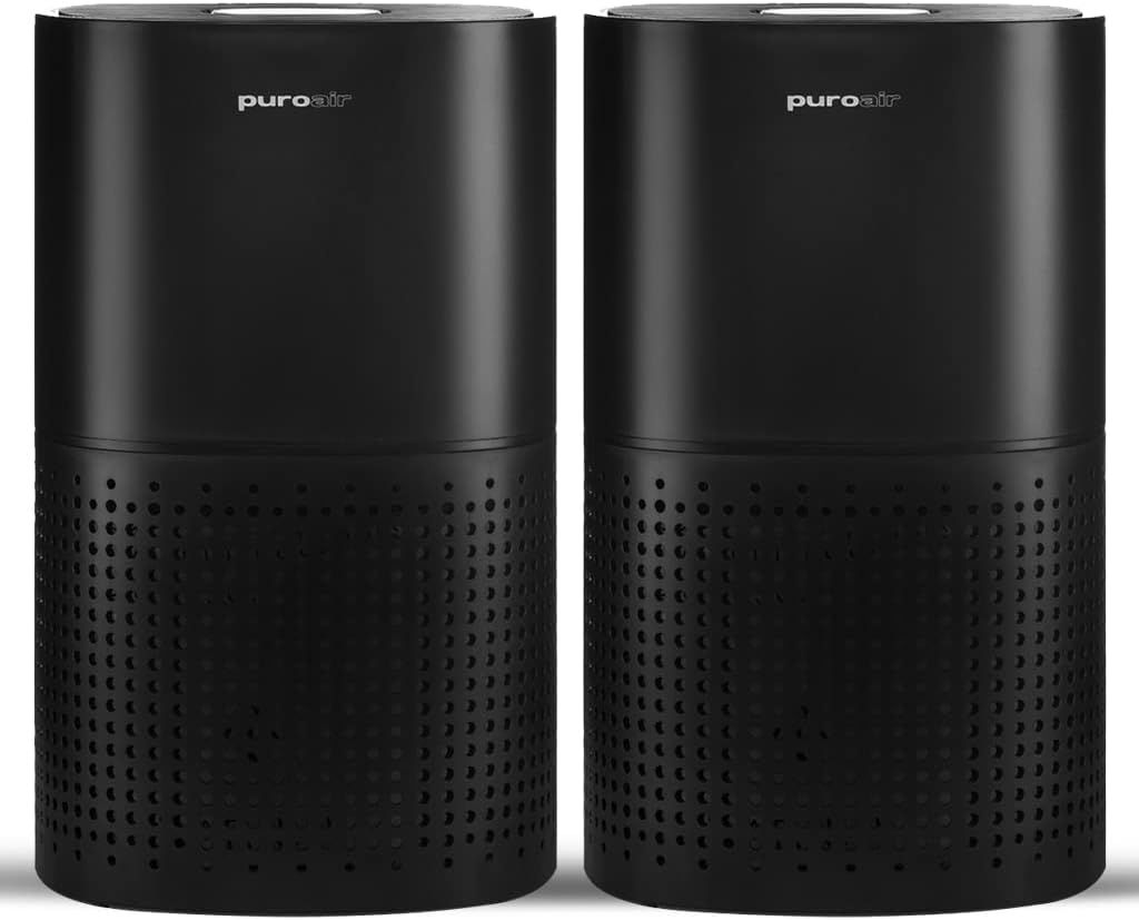 Black HEPA Air Purifier with Odor Absorbing Filter