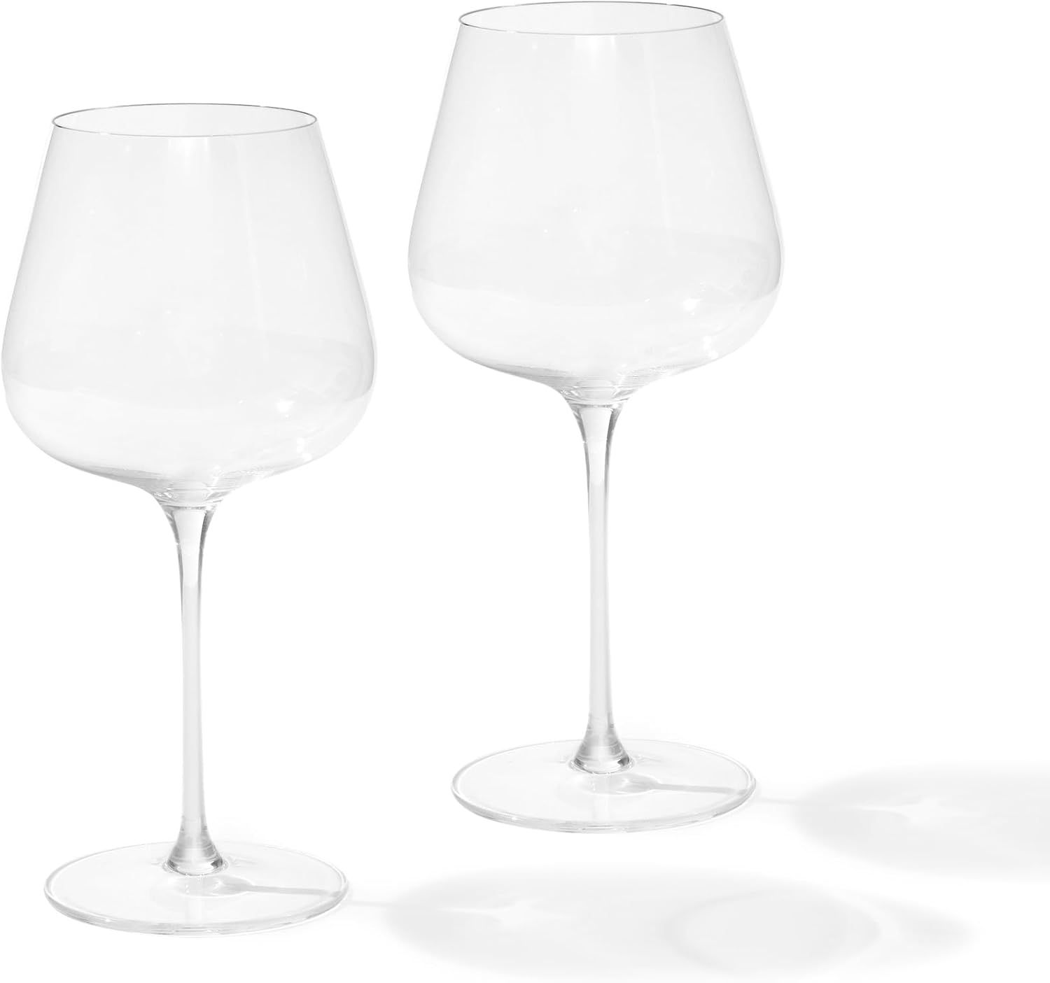 Clear Crystal 25 oz Red Wine Glasses Set of 2