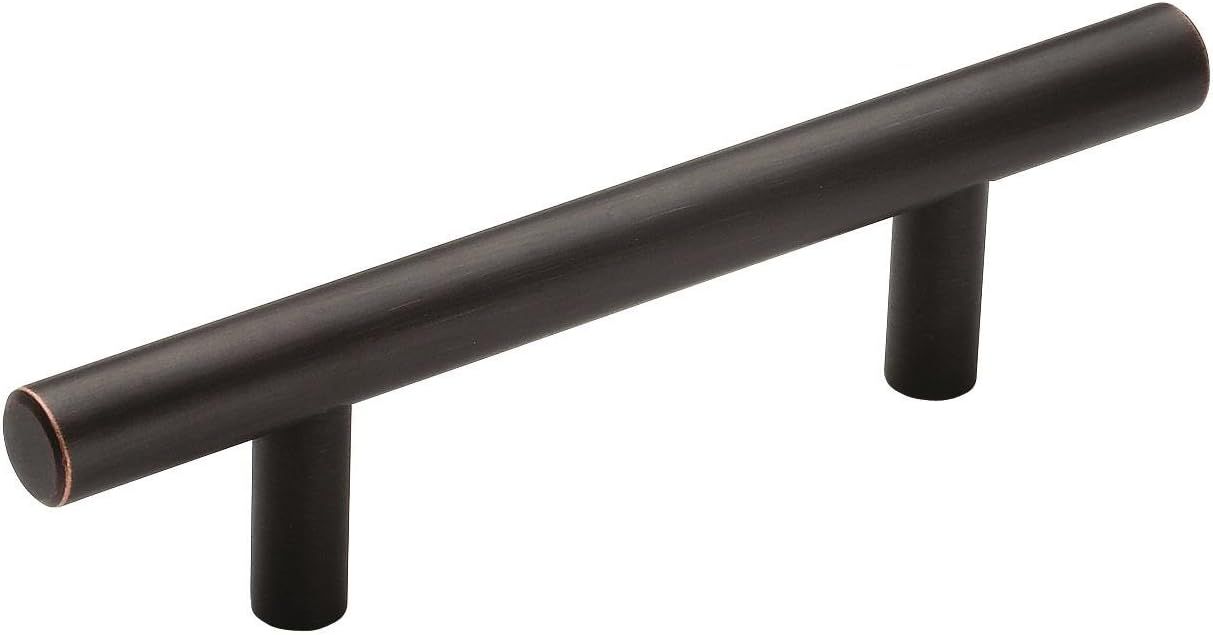 Oil Rubbed Bronze Modern Bar Cabinet Pull with Mounting Hardware