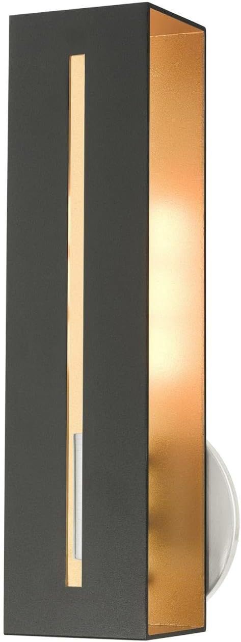 Modern Black Steel Rectangular Wall Sconce Light