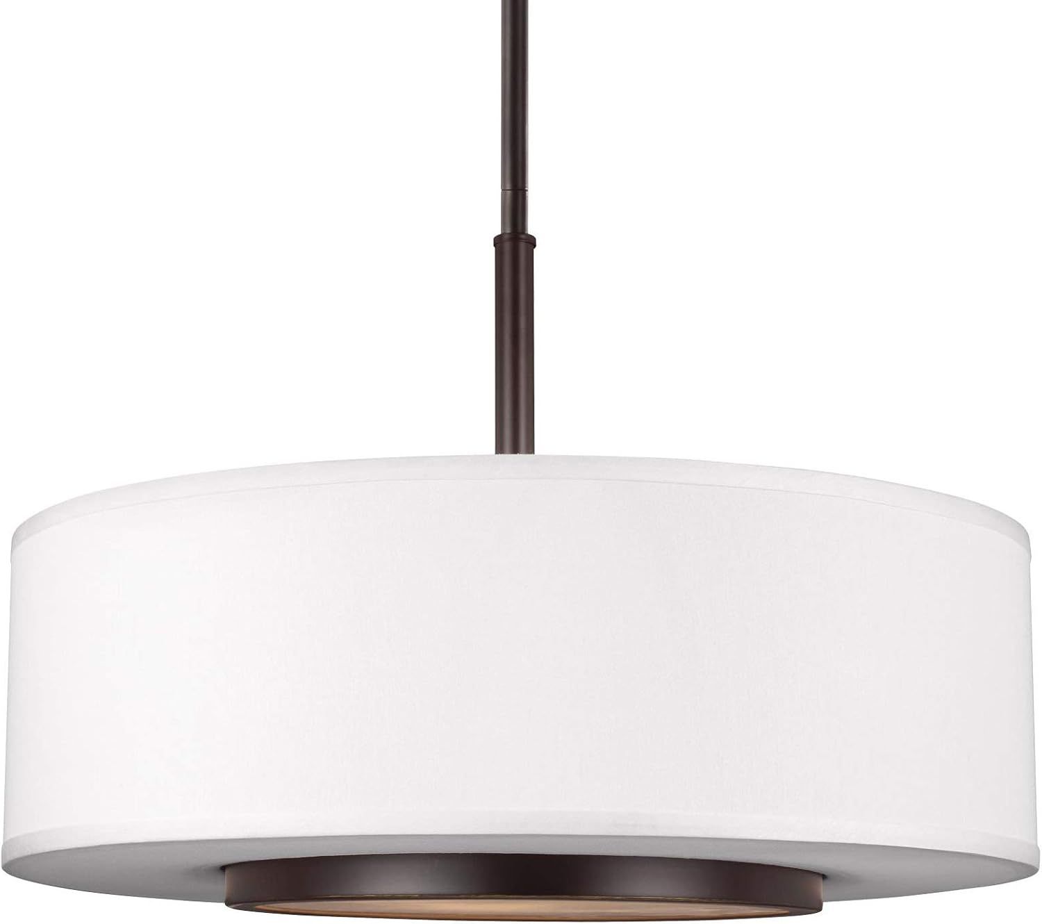 Nance Bronze 3-Light Pendant with Satin Etched Glass Shade