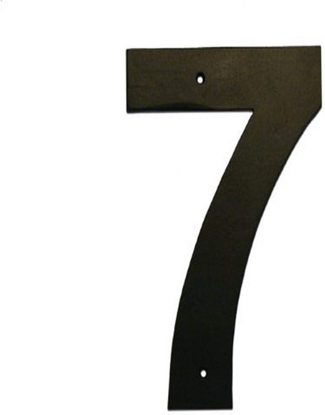 Black Aluminum 3-Inch House Number 7