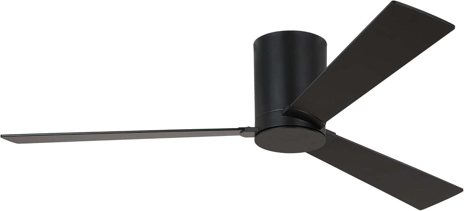 Midnight Black 52" Modern Reversible Ceiling Fan with Remote