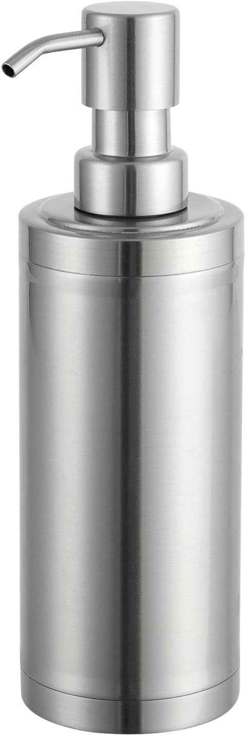 Brushed Nickel Stainless Steel Refillable Soap Dispenser - 300ml