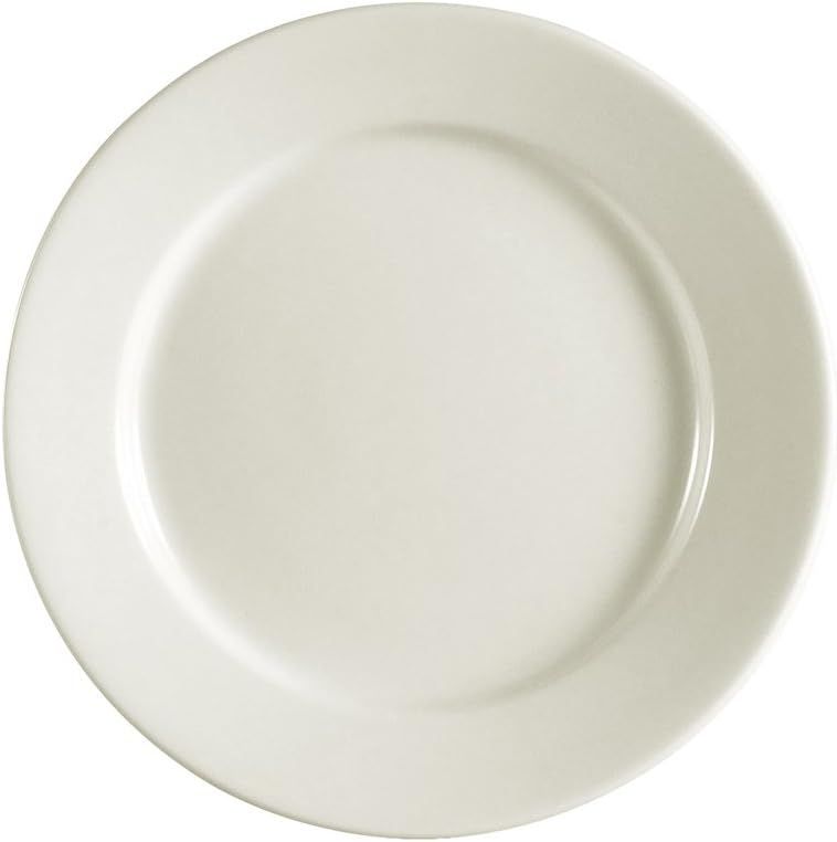 American White Ceramic 9.5-Inch Round Dinner Plate