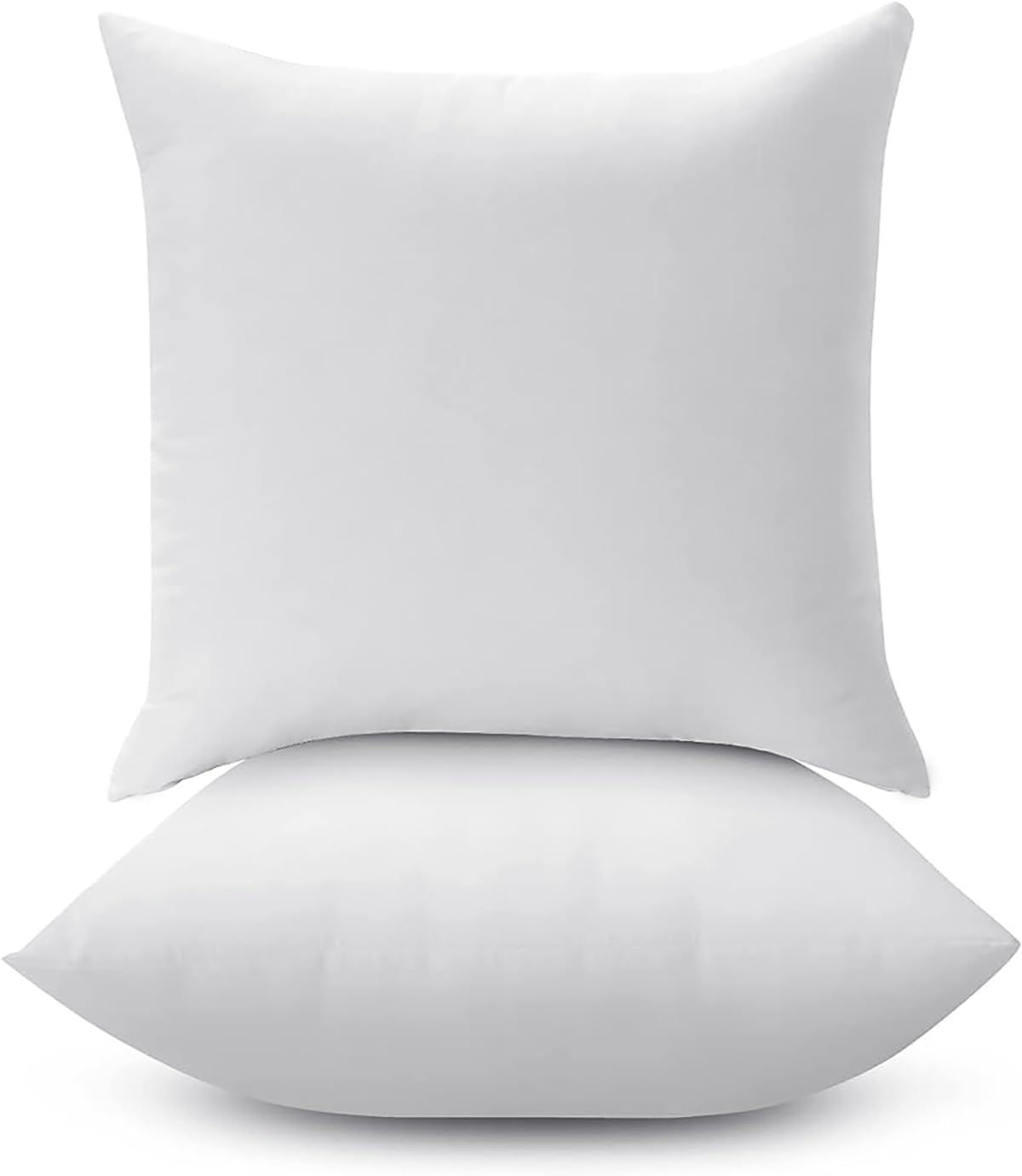 Lane Linen White 18x18 Polyester Throw Pillow Inserts - Pack of 2