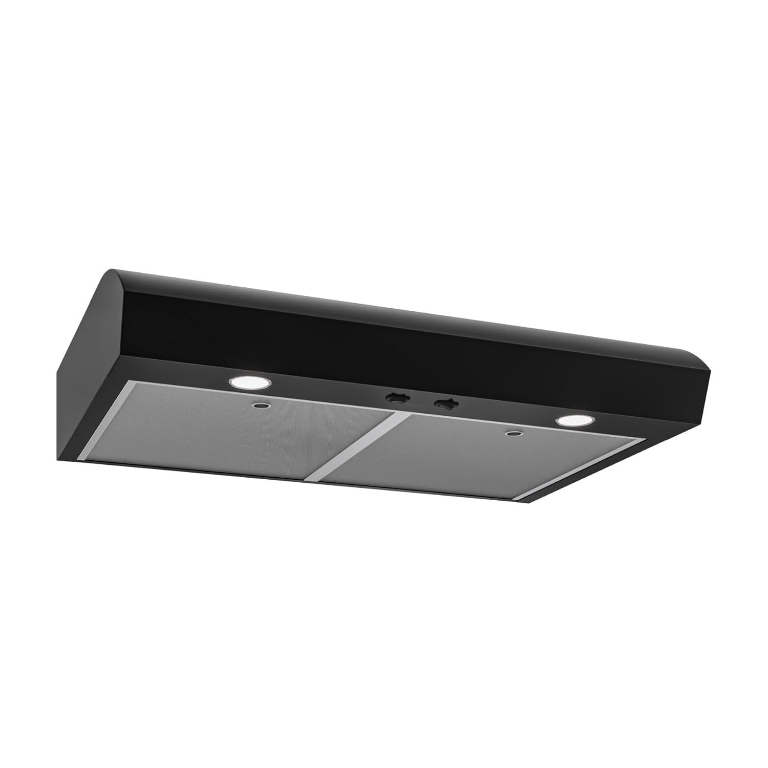 Black 30-Inch Convertible Under Cabinet Range Hood with LED Lights