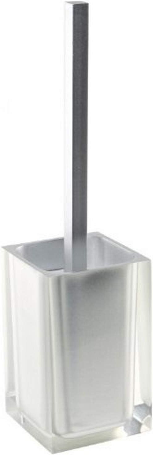 Silver Thermoplastic Contemporary Toilet Brush Holder