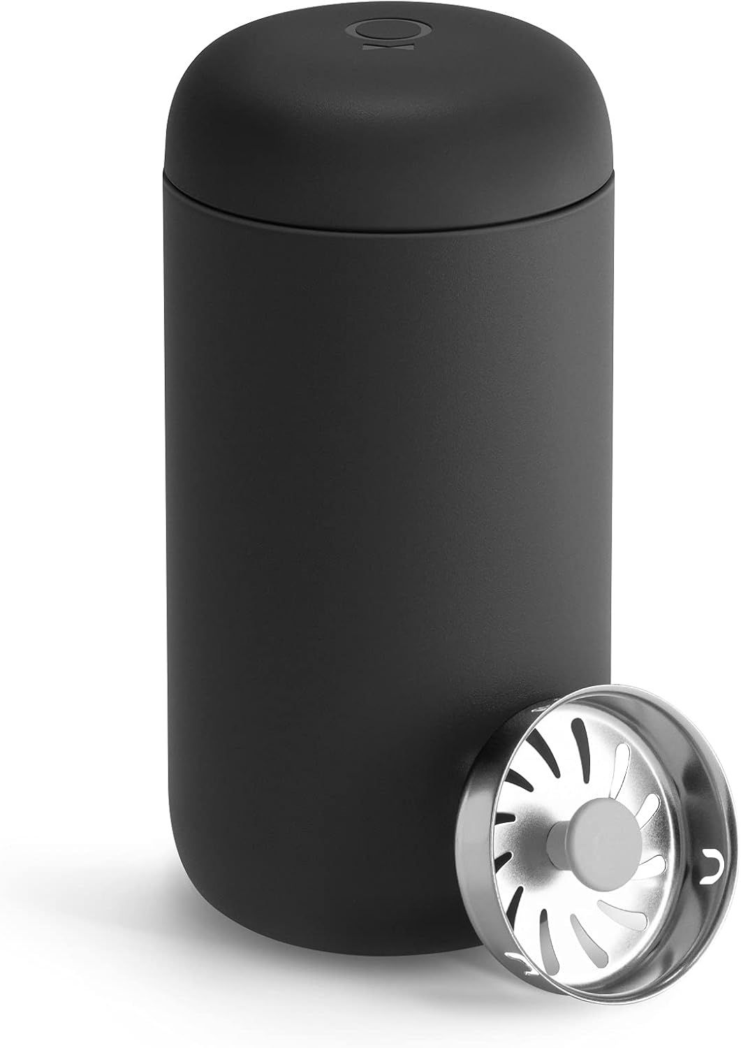 Matte Black 12 oz Stainless Steel Travel Mug with Ceramic Interior