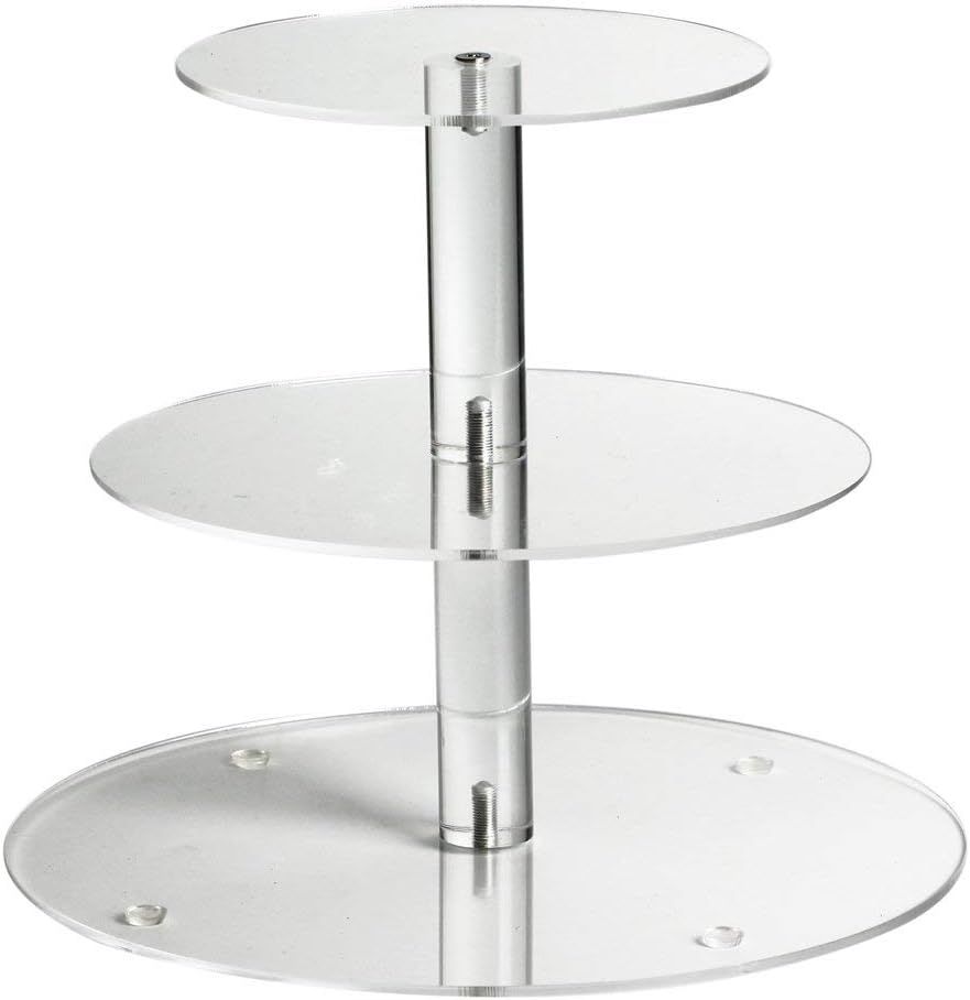 Clear Acrylic 3-Tier Round Dessert Display Stand