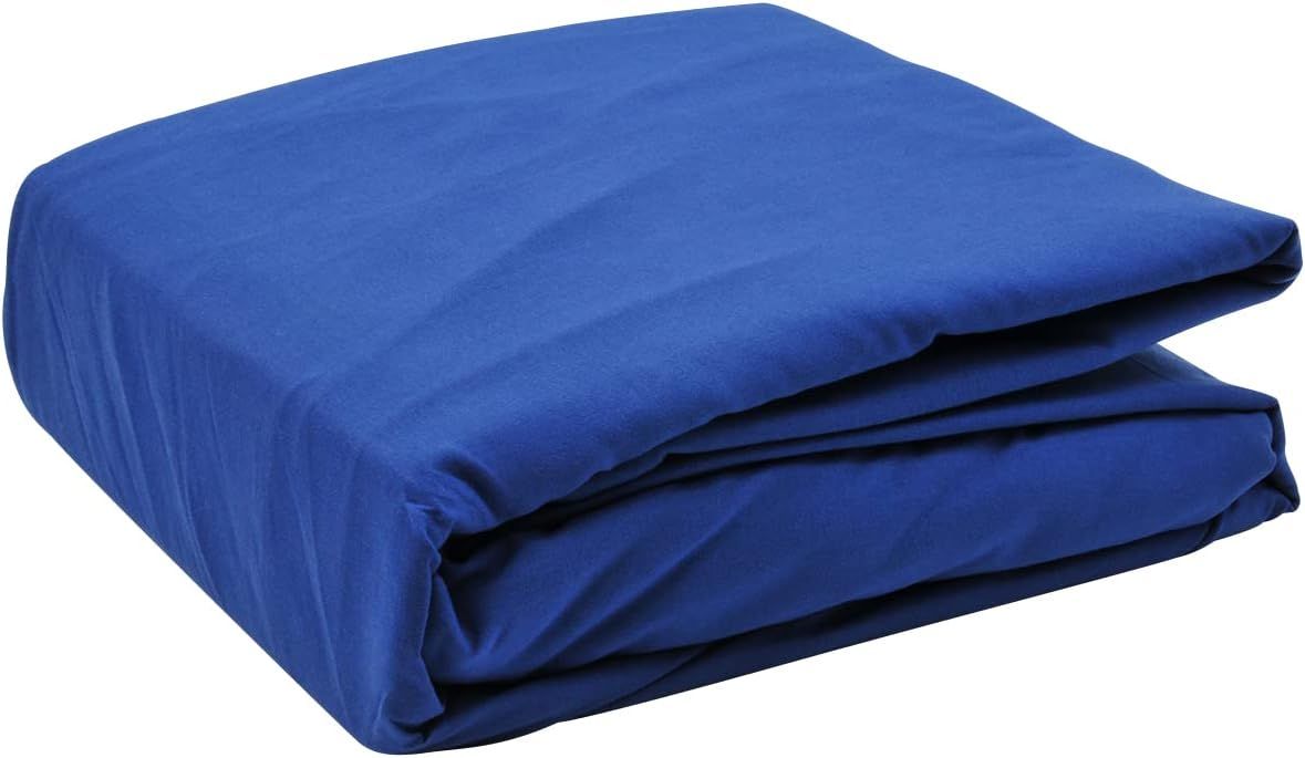 Blue Polyester Full Size 4-Piece Sheet Set