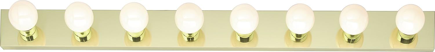 48-Inch Polished Brass 8-Light Vanity Strip