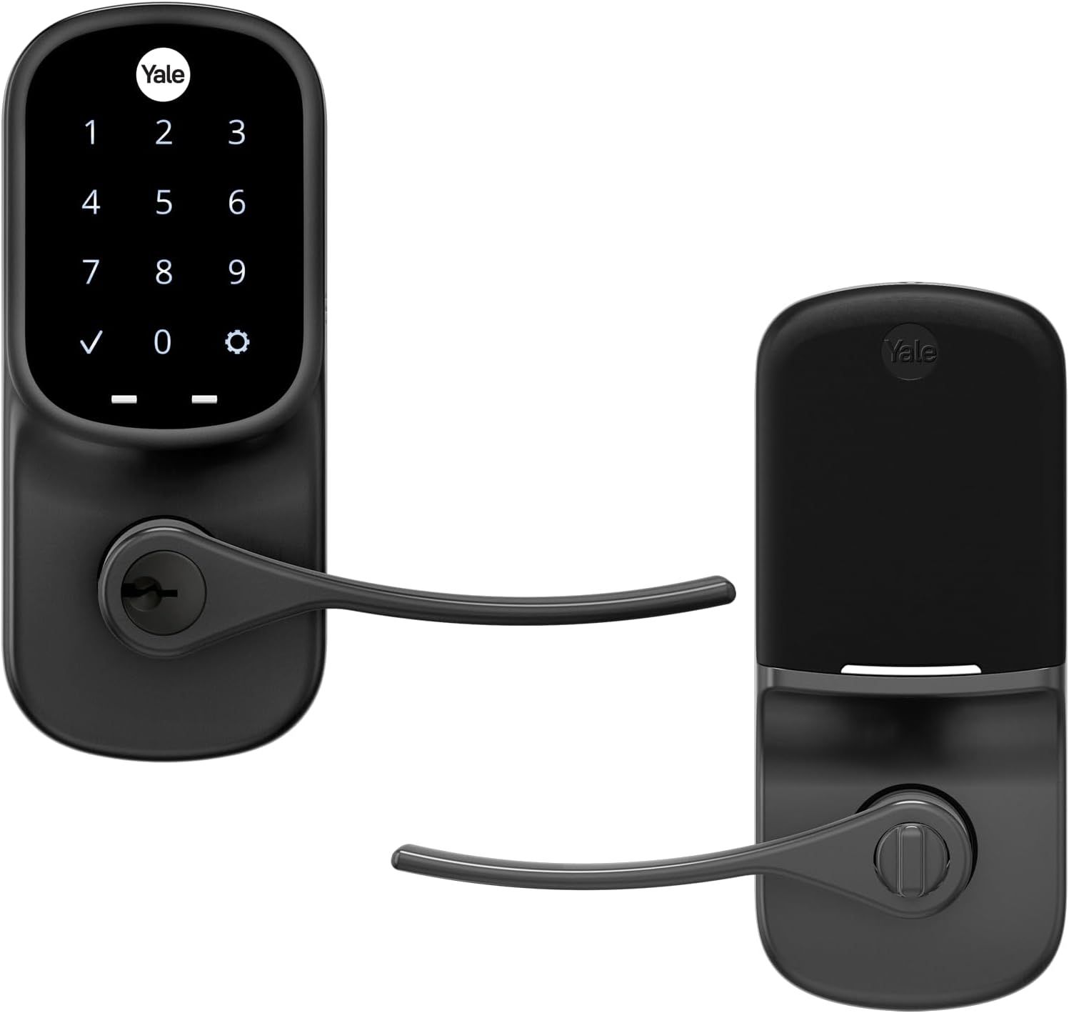 Black Suede Wi-Fi Bluetooth Smart Door Lock with Keypad