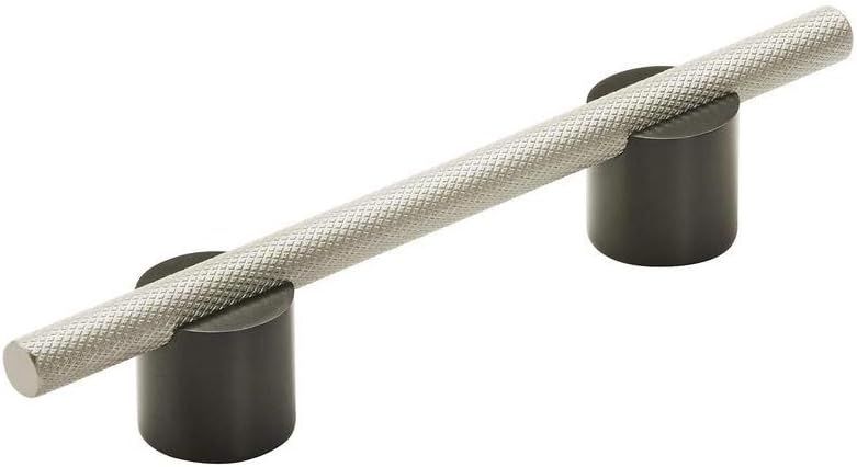 Matte Black and Silver Aluminum Cabinet Bar Pull