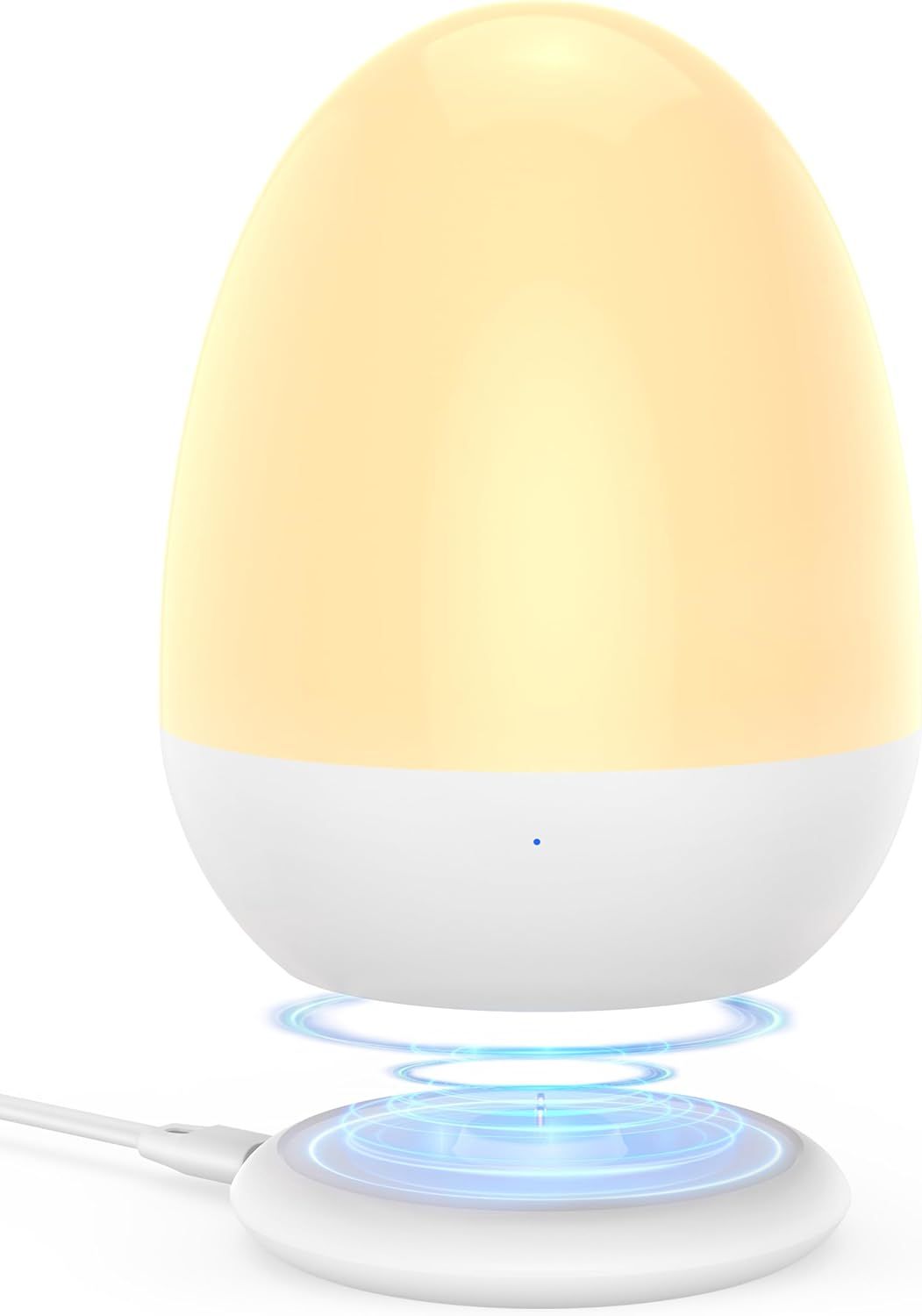 Portable Egg-Shaped White Touch Control Nursery Night Light