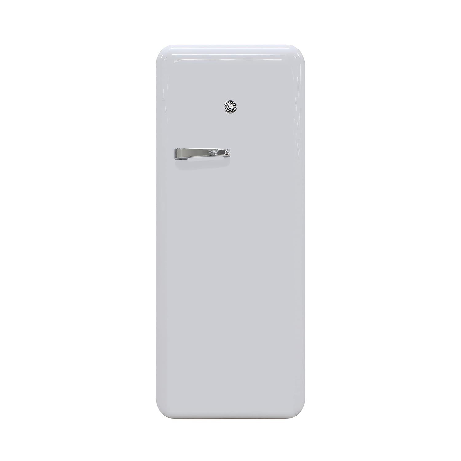 Brama 9.2 Cu.Ft. White Retro Top Freezer Refrigerator