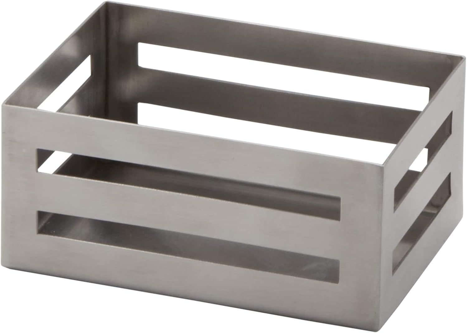 Satin Finish Stainless Steel Rectangular Sugar Packet Crate