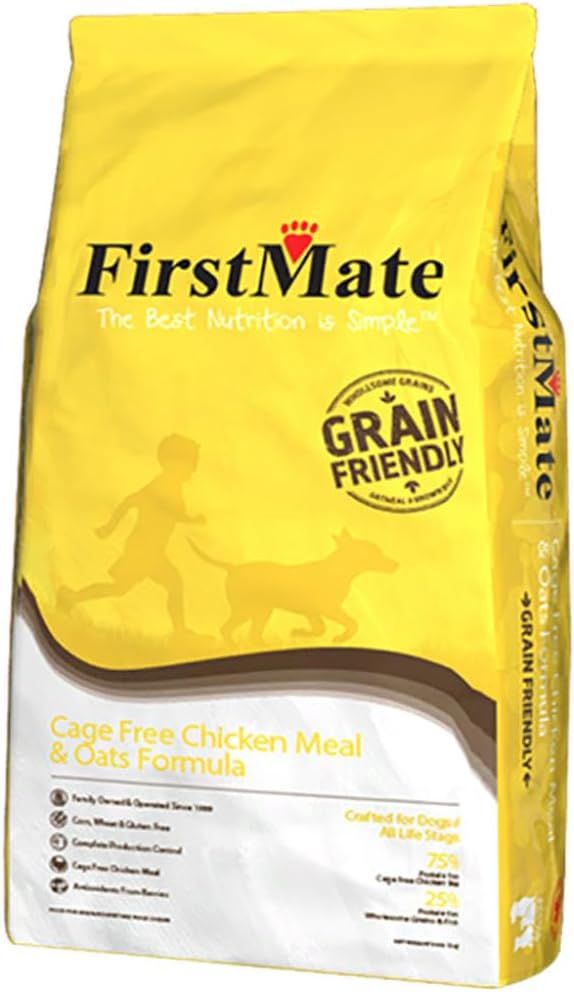 FirstMate Grain Friendly Cage Free Chicken Meal & Oats Formula 25 lb Dog Food